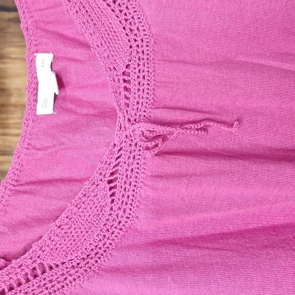 GAP PINK 3/4 SLEEVE BLOUSE MEDIUM - Picture 3 of 5